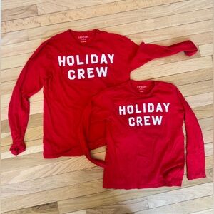 Crewcuts Vibrant Red Long Sleeve Tee Set of 2 HOLIDAY CREW